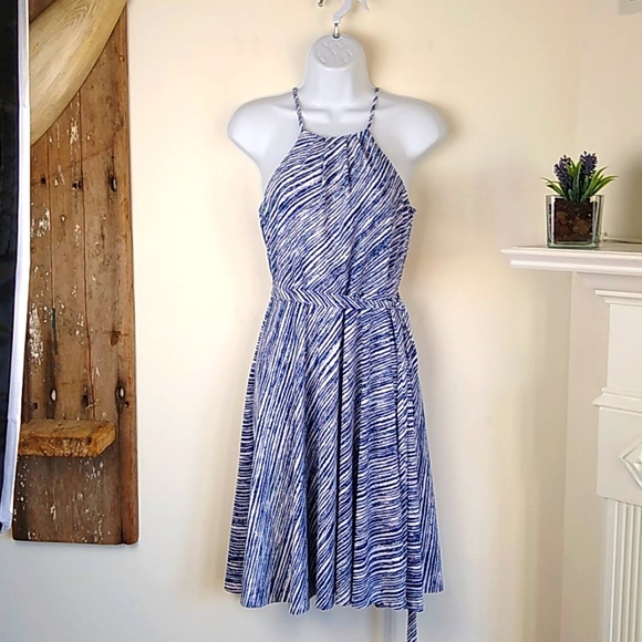 Ann Taylor Stretch Knit Fit & Flare Dress 2 - Picture 2 of 10